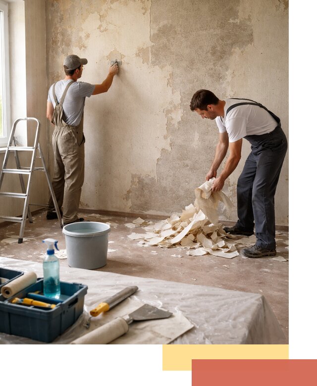 Снятие старых обоев в Смоленске быстро и качественно