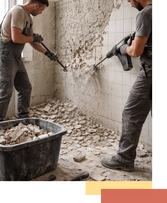 Демонтаж плитки со стен в Смоленске быстро и аккуратно