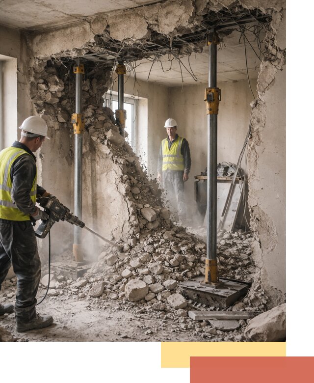 Снос несущих стен в Смоленске с гарантией безопасности и качества