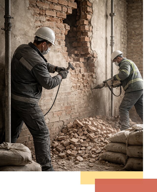 Демонтаж кирпичных стен в Смоленске быстро и безопасно