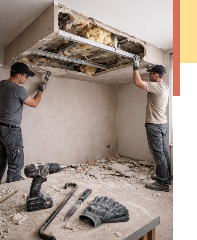 Демонтаж короба из гипсокартона в Смоленске от 1559 руб. — быстро и недорого | ОТДЕЛОЧНИК-Смл