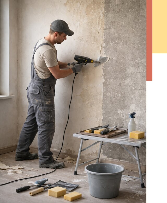 Очистка стен от клея в Смоленске от 1897 руб. — снятие и удаление клея со стен | ОТДЕЛОЧНИК-Смл