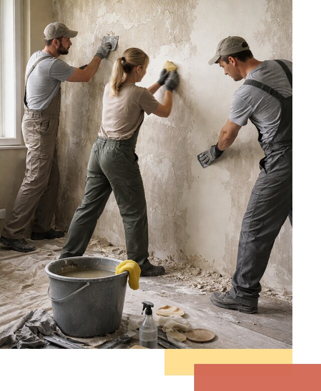 Очистка стен от клея и грунтовки в Смоленске качественно и быстро