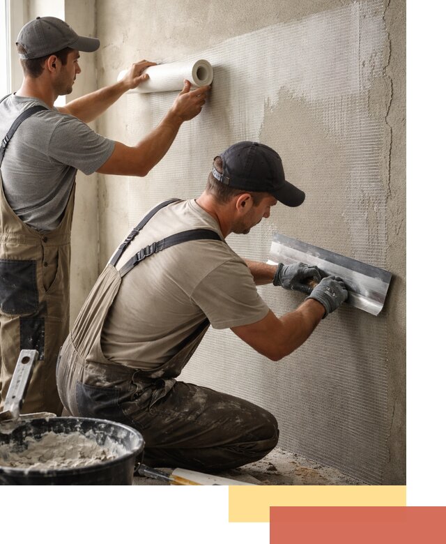 Армирование стен стеклосеткой в Смоленске для прочной отделки