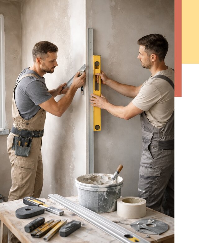 Выведение углов стен в Смоленске от 1897 руб. быстро и недорого | ОТДЕЛОЧНИК-Смл