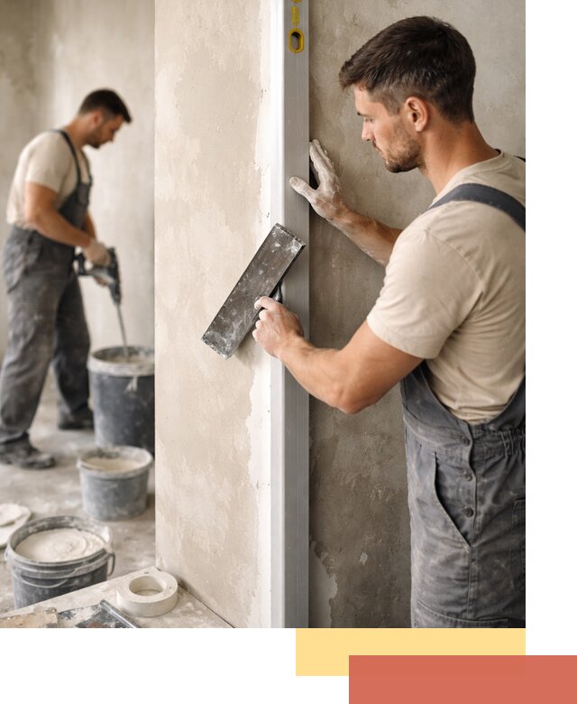 Выведение углов стен в Смоленске: монтаж и оштукатуривание