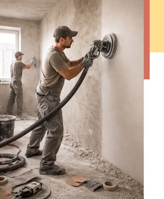 Шлифовка стен в Смоленске от 1231 руб/м2 — быстро и недорого | ОТДЕЛОЧНИК-Смл