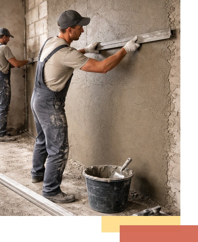 Штукатурка стен цементно-песчаная в Смоленске профессионально