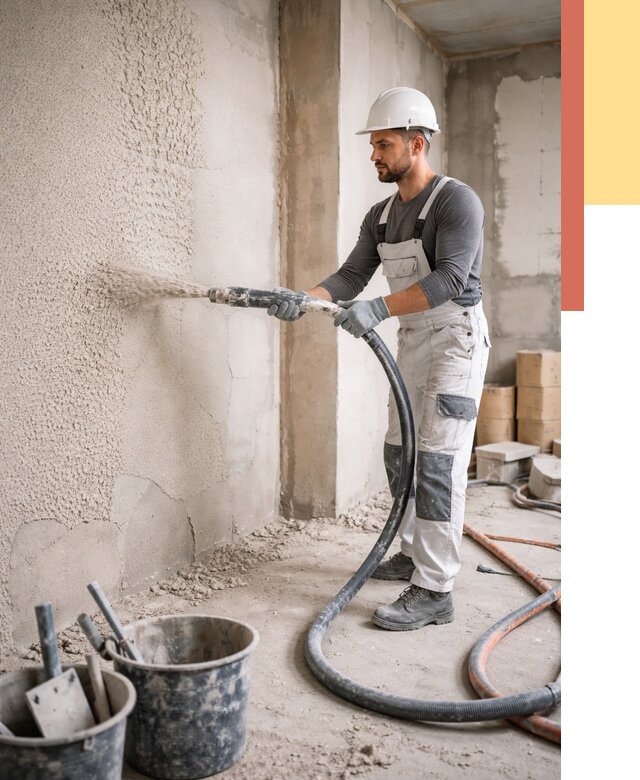 Машинная штукатурка стен в Смоленске под ключ от 6666 руб./м2 | ОТДЕЛОЧНИК-Смл