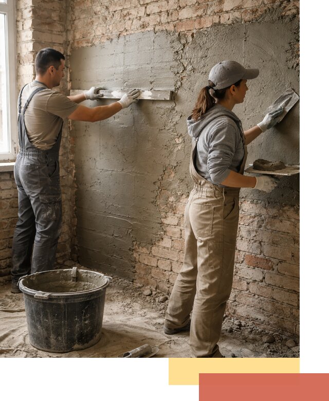 Штукатурка кирпичных стен в Смоленске — качественно и надежно