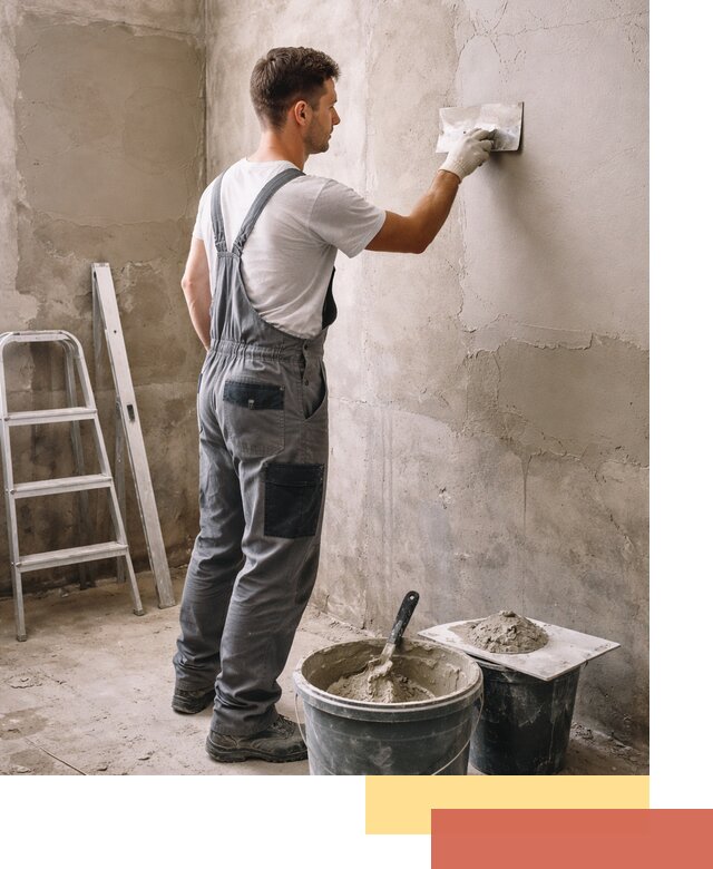 Штукатурка стен в ванной под ключ в Смоленске