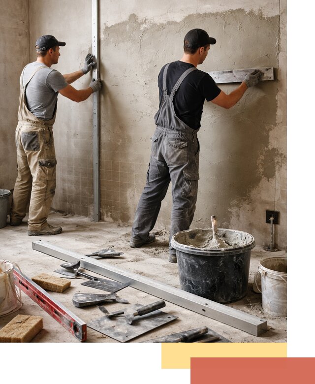Профессиональная штукатурка стен под плитку в Смоленске