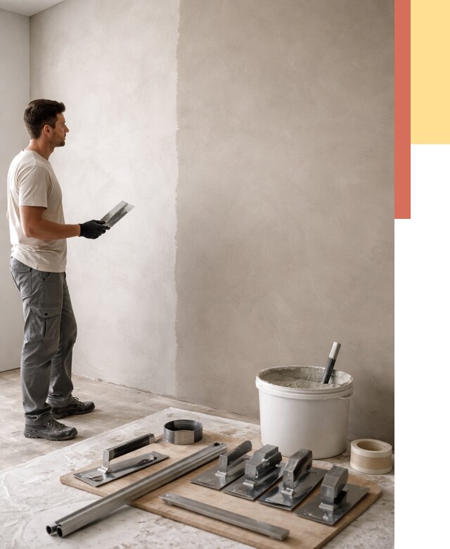 Нанесение микроцемента на стены в Смоленске от 3282 руб./м2 под ключ | ОТДЕЛОЧНИК-Смл