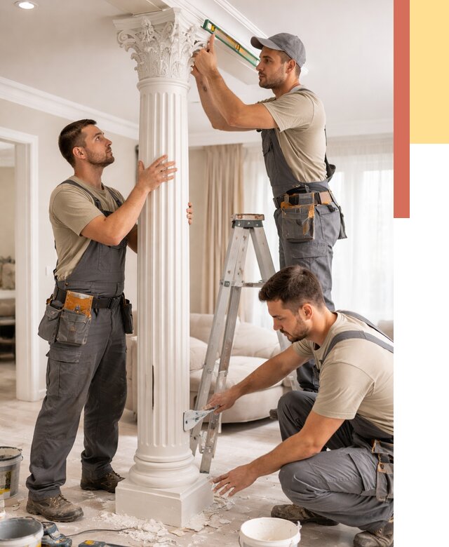 Установка декоративных колонн в Смоленске от 12306 руб. под ключ | ОТДЕЛОЧНИК-Смл