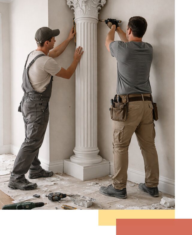 Установка декоративных колонн в Смоленске под ключ