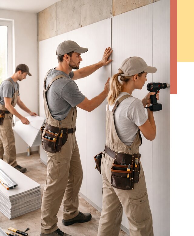 Монтаж ПВХ панелей на стены в Смоленске от 461 руб/м2 — быстро и недорого | ОТДЕЛОЧНИК-Смл