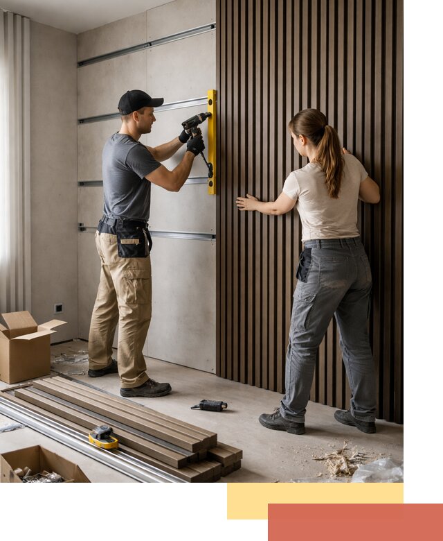 Монтаж реечных панелей на стены в Смоленске