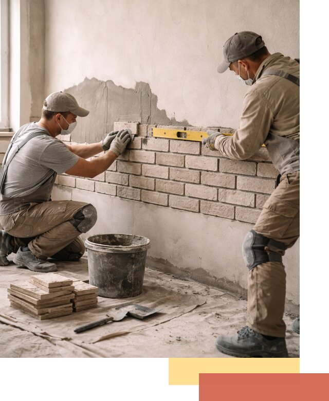 Монтаж декоративного кирпича профессионально в Смоленске