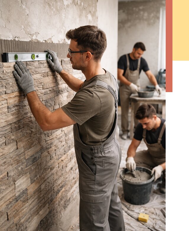 Монтаж искусственного камня в Смоленске от 4615 руб. под ключ | ОТДЕЛОЧНИК-Смл