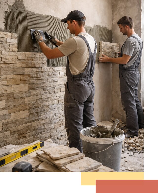 Монтаж искусственного камня в Смоленске — облицовка стен и фасадов