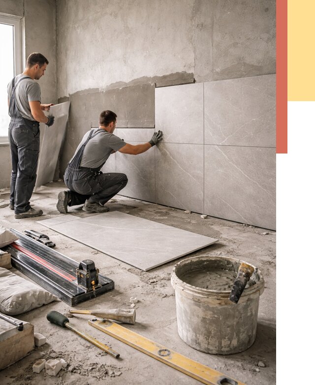 Облицовка стен керамогранитом в Смоленске от 4307 руб./м² — услуги под ключ | ОТДЕЛОЧНИК-Смл