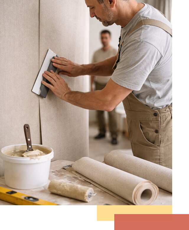 Поклейка текстильных обоев в Смоленске профессионально и аккуратно