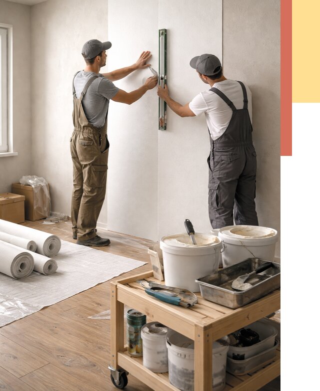 Поклейка стеклообоев в Смоленске от 6666 руб. за м2 — быстро и недорого | ОТДЕЛОЧНИК-Смл