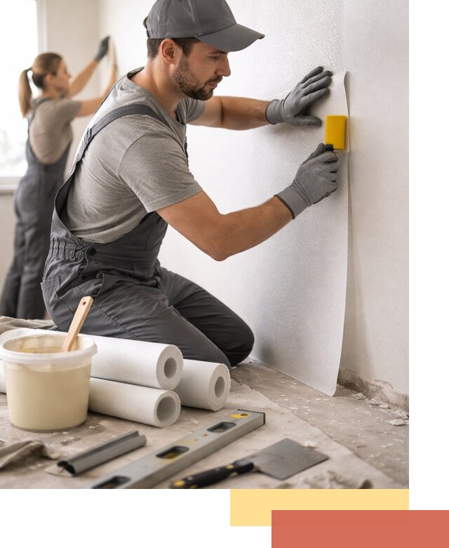 Поклейка стеклообоев профессионально в Смоленске