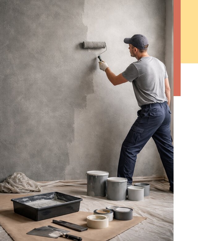 Покраска стен под бетон в Смоленске от 667 руб. за м2 — быстро и недорого | ОТДЕЛОЧНИК-Смл