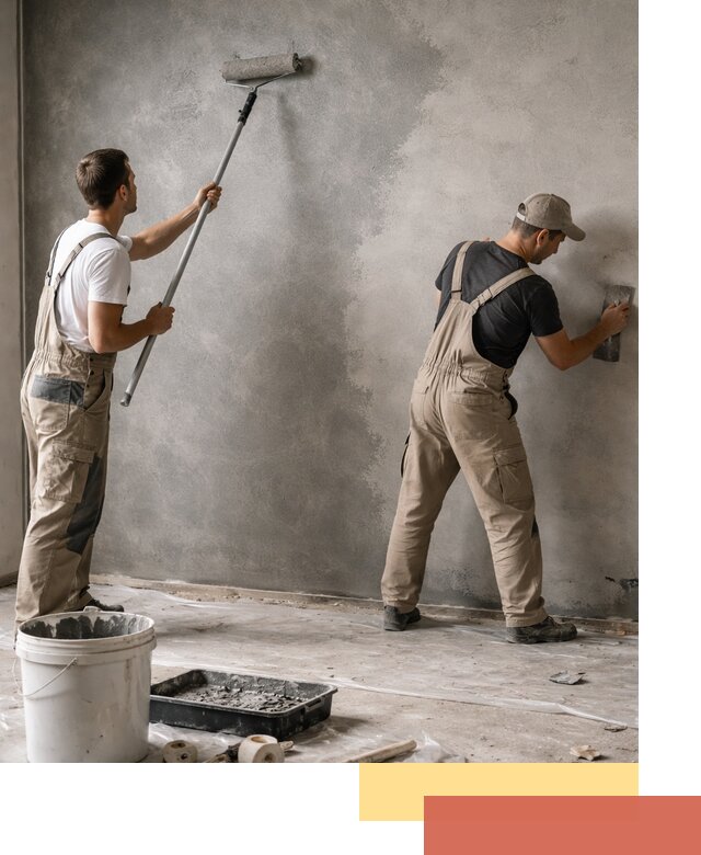 Покраска стен под бетон в Смоленске профессионально и недорого