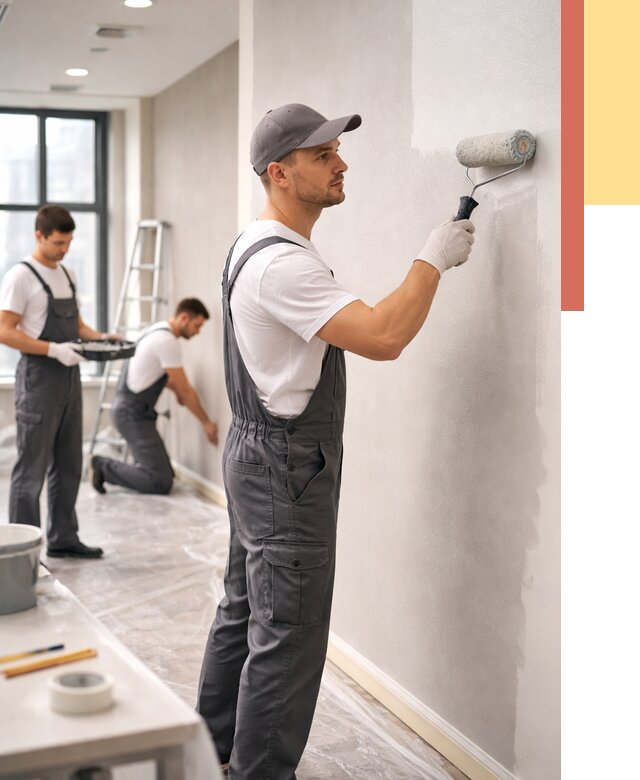 Покраска стен в офисе в Смоленске от 8717 руб. — быстро и недорого | ОТДЕЛОЧНИК-Смл