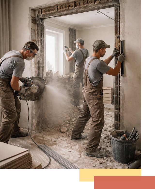 Расширение дверного проема под установку новой двери в Смоленске