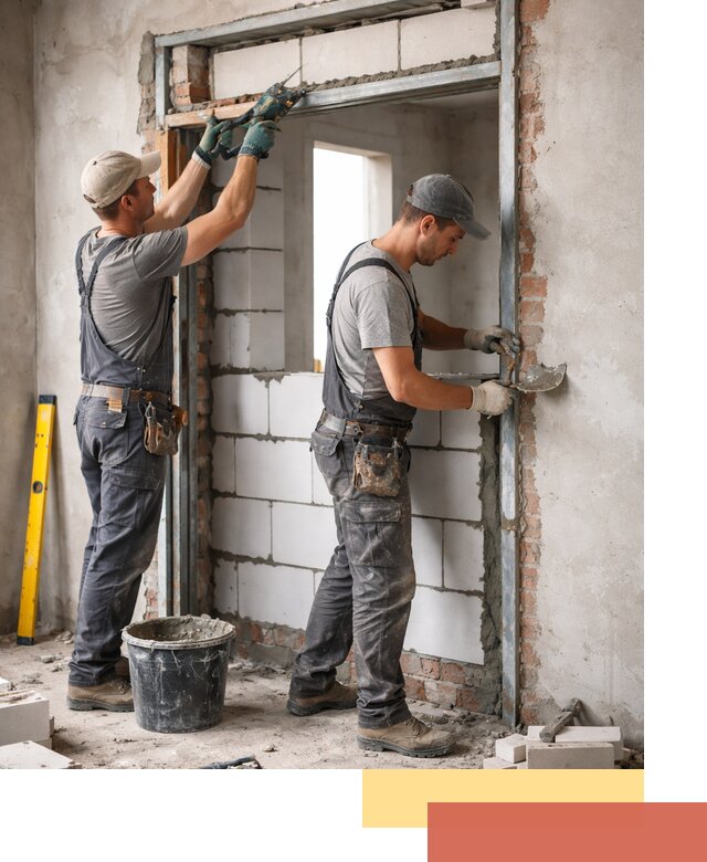 Закладка дверного проема под ключ в Смоленске: демонтаж, монтаж, отделка