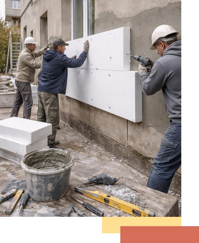 Утепление наружных стен пенопластом в Смоленске