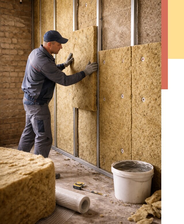 Утепление стен минватой в Смоленске от 1384 руб./м2 — недорого и быстро | ОТДЕЛОЧНИК-Смл