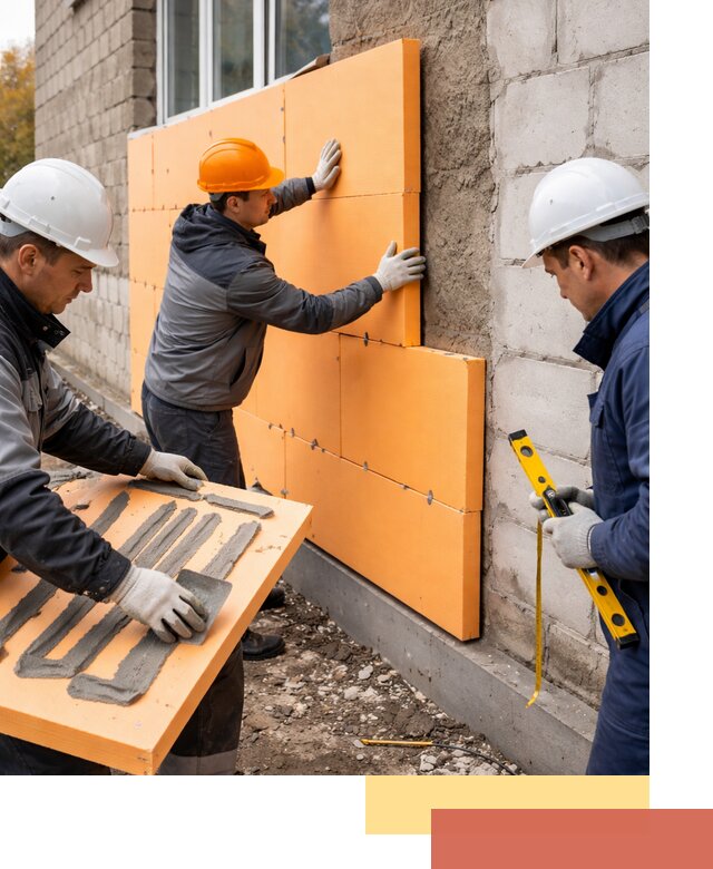 Утепление фасада пеноплексом под ключ в Смоленске