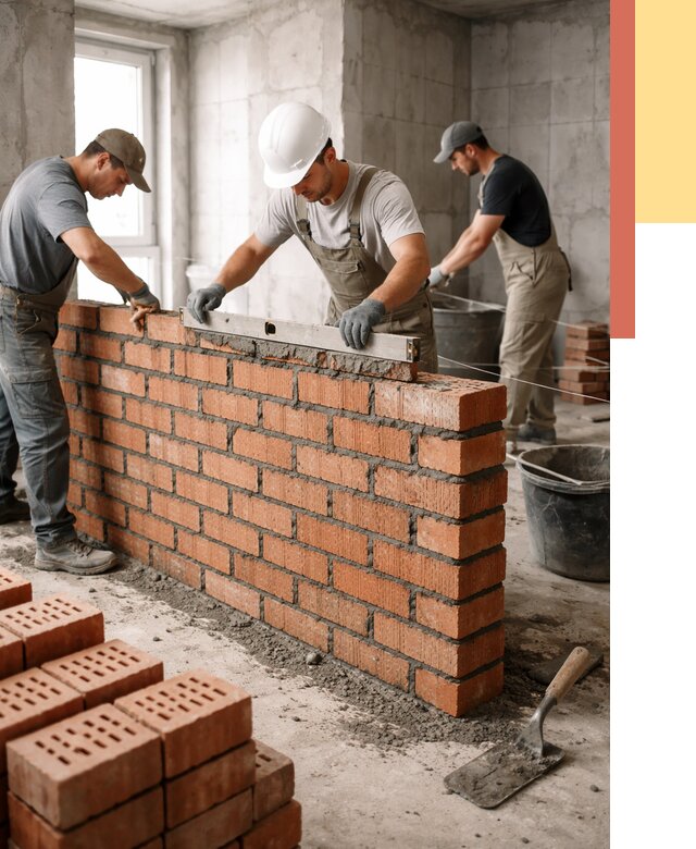 Кладка перегородок из кирпича в Смоленске от 3589 руб. за м² | ОТДЕЛОЧНИК-Смл