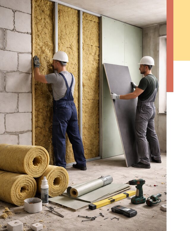 Шумоизоляция перегородок из блоков в Смоленске от 1897 руб./м² — быстро и недорого | ОТДЕЛОЧНИК-Смл