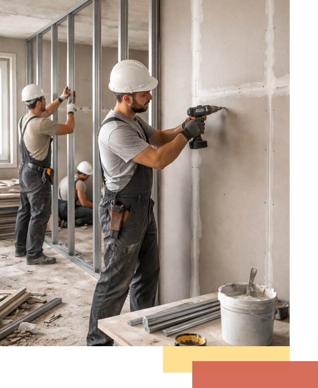 Перегородки из огнестойкого гипсокартона в Смоленске под ключ