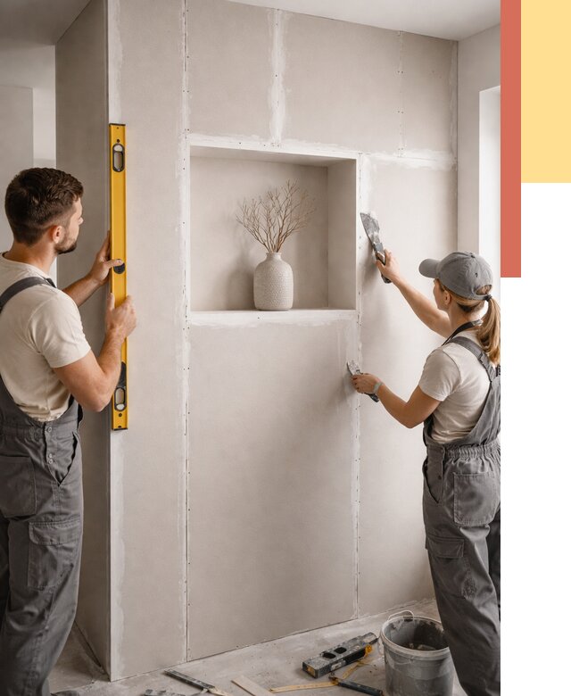 Перегородка из гипсокартона с нишей в Смоленске от 3333 руб. под ключ | ОТДЕЛОЧНИК-Смл