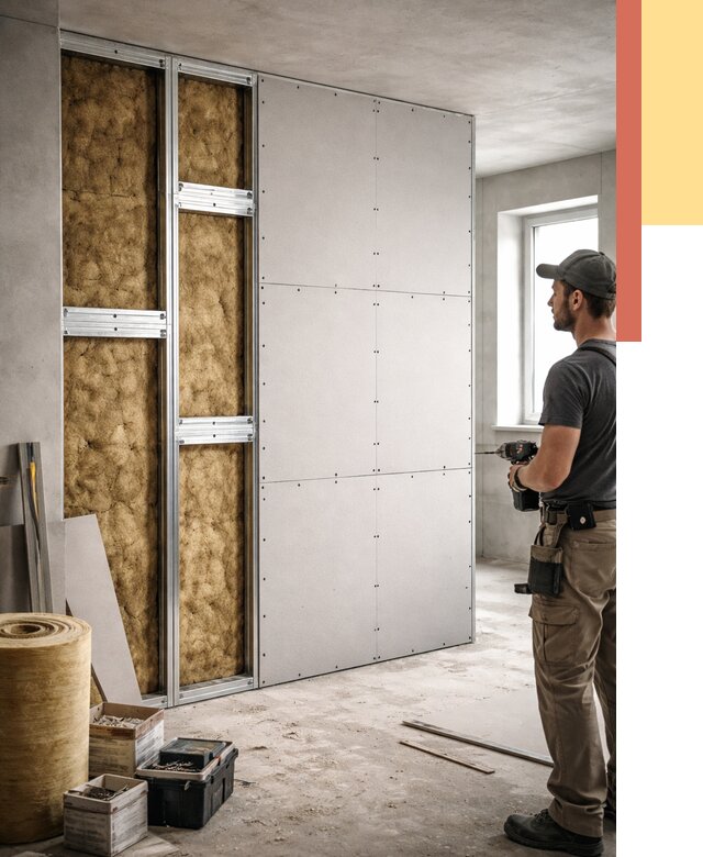 Усиленная перегородка под навеску в Смоленске от 13126 руб. — монтаж под ключ | ОТДЕЛОЧНИК-Смл