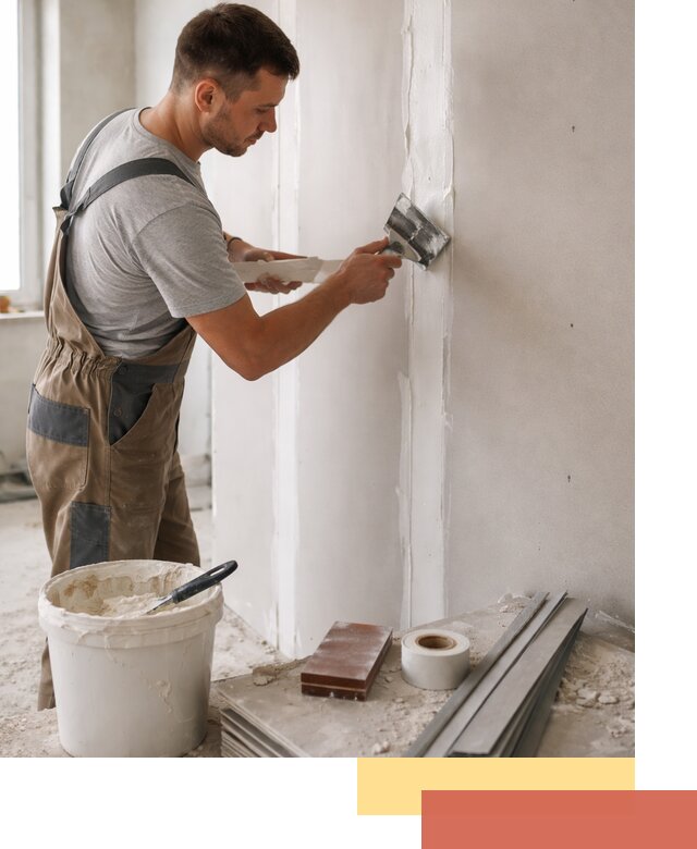 Шпаклевка перегородок из гипсокартона в Смоленске качественно и быстро