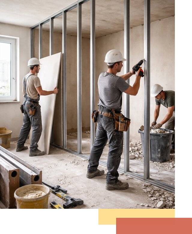 Перенос гипсокартонной перегородки в Смоленске профессионально и быстро