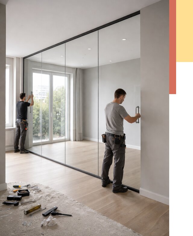 Изготовление стеклянных перегородок в Смоленске от 12665 руб. под ключ | ОТДЕЛОЧНИК-Смл