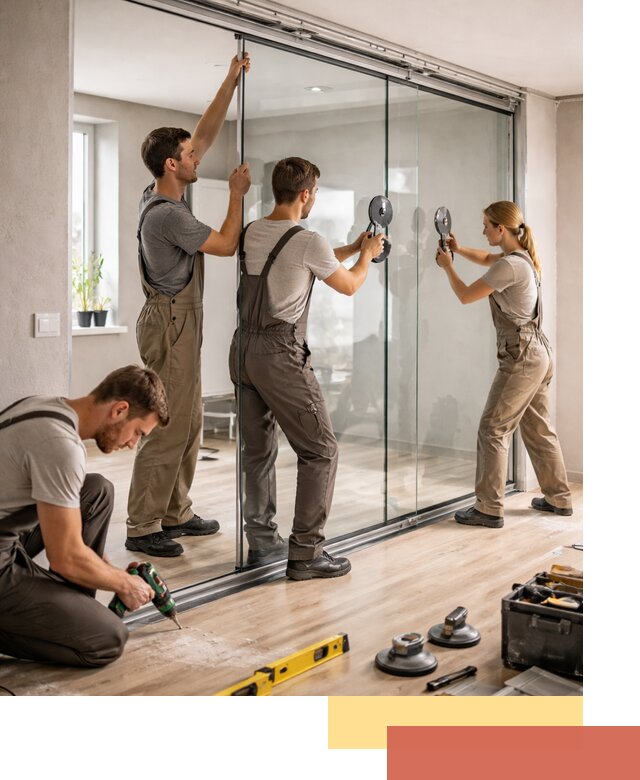 Изготовление стеклянных перегородок на заказ в Смоленске