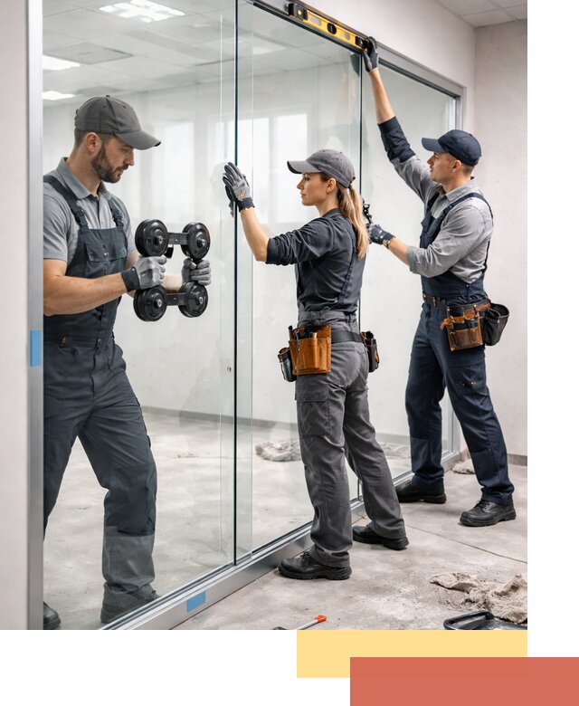 Профессиональный монтаж стеклянных перегородок в Смоленске