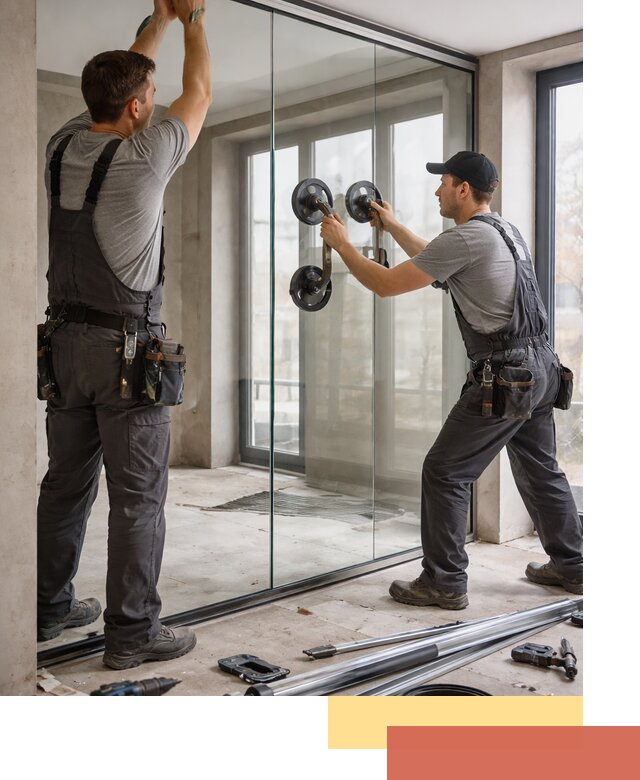 Цельностеклянные перегородки под ключ в Смоленске