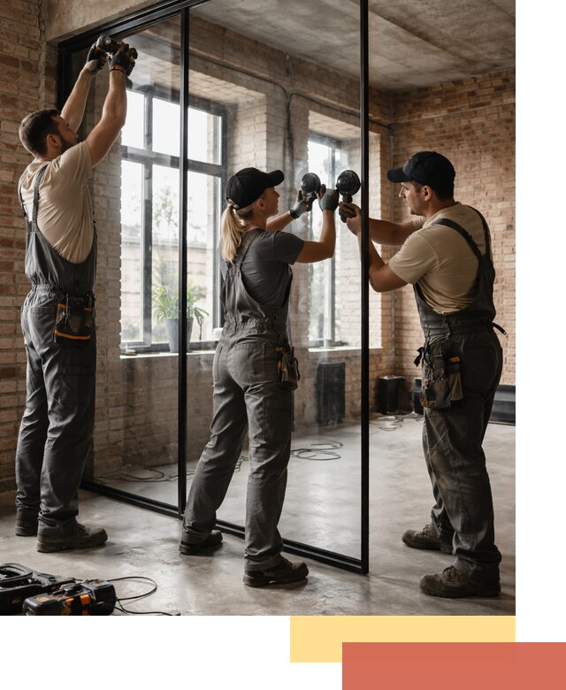 Стеклянные перегородки лофт — изготовление и монтаж в Смоленске