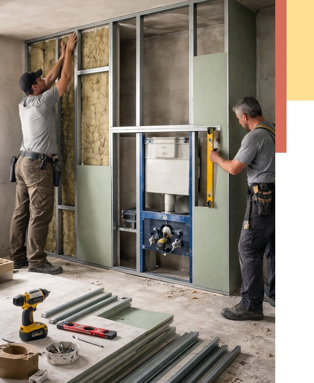 Установка сантехнических перегородок в Смоленске от 8717 руб. | ОТДЕЛОЧНИК-Смл