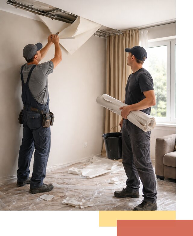 Демонтаж натяжного потолка в Смоленске быстро и аккуратно